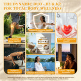 LETSCOL Advanced Vitamin D3 K2 Supplement capsules close-up