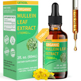 LETSCOL Organic Mullein Drops 1700MG bottle front view