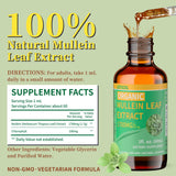 LETSCOL Organic Mullein Drops 1700MG bottle side view
