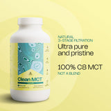 LevelUp Clean MCT Oil 100% Pure C8 Oil label close-up