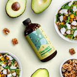 LevelUp MCT Oil on a kitchen countertop with ingredients
