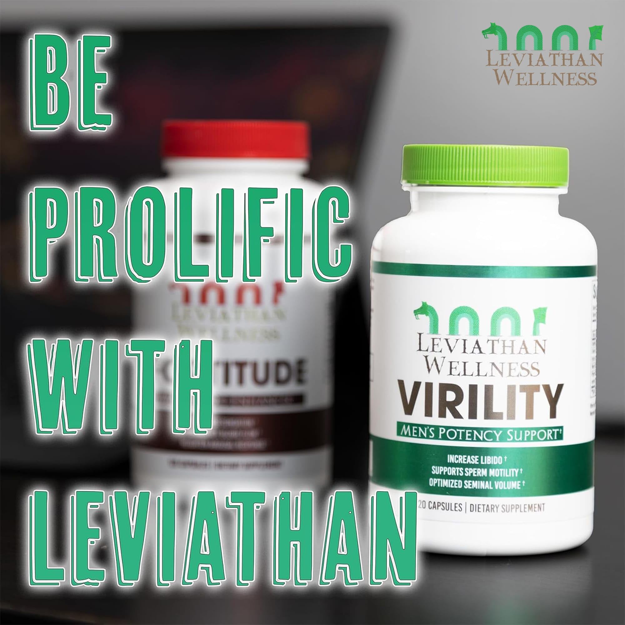 Leviathan Wellness Blended Vitamin & Mineral Supplement bottle side view