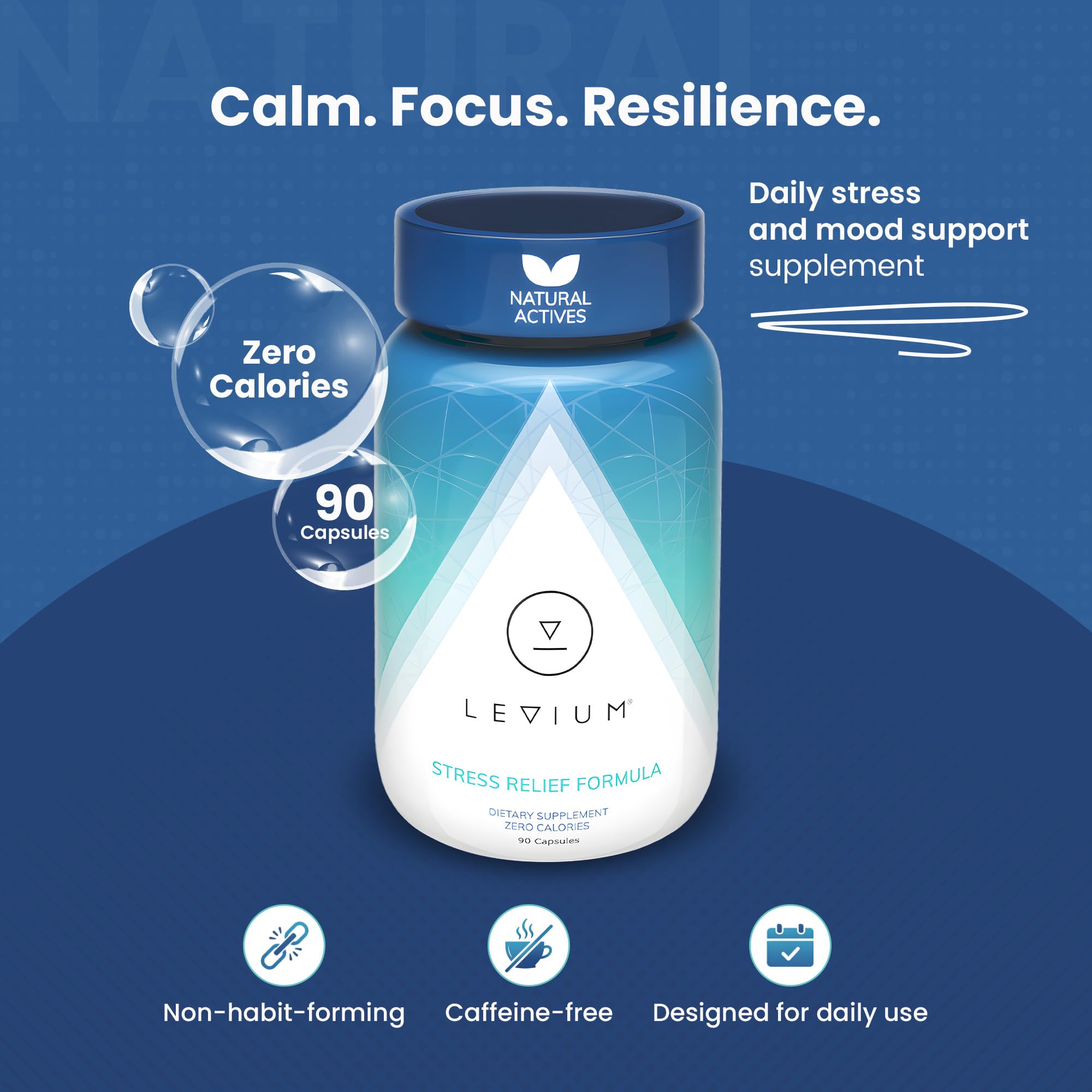 Levium Blended Vitamin & Mineral Supplement bottle side view