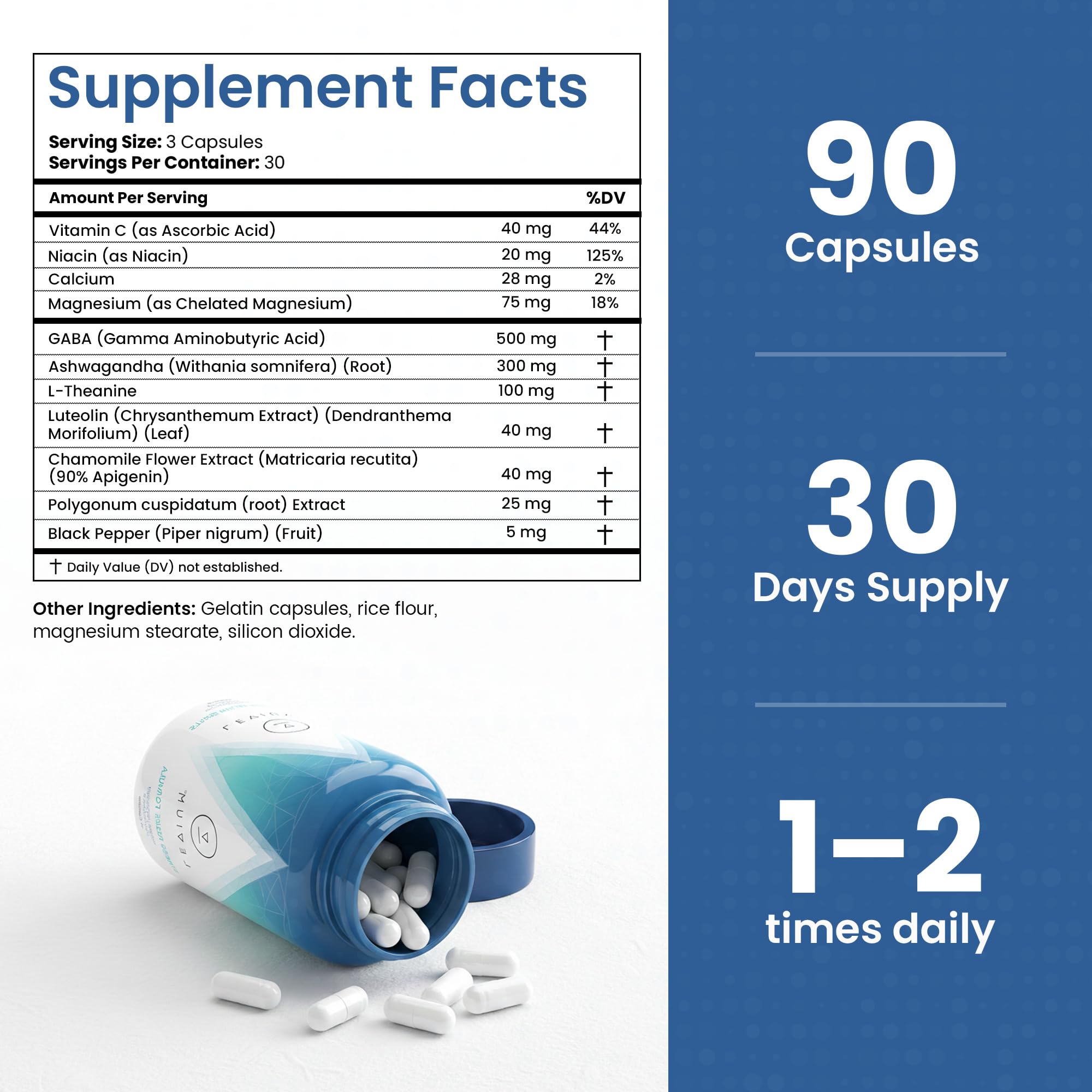 Levium Blended Vitamin & Mineral Supplement with a glass of water