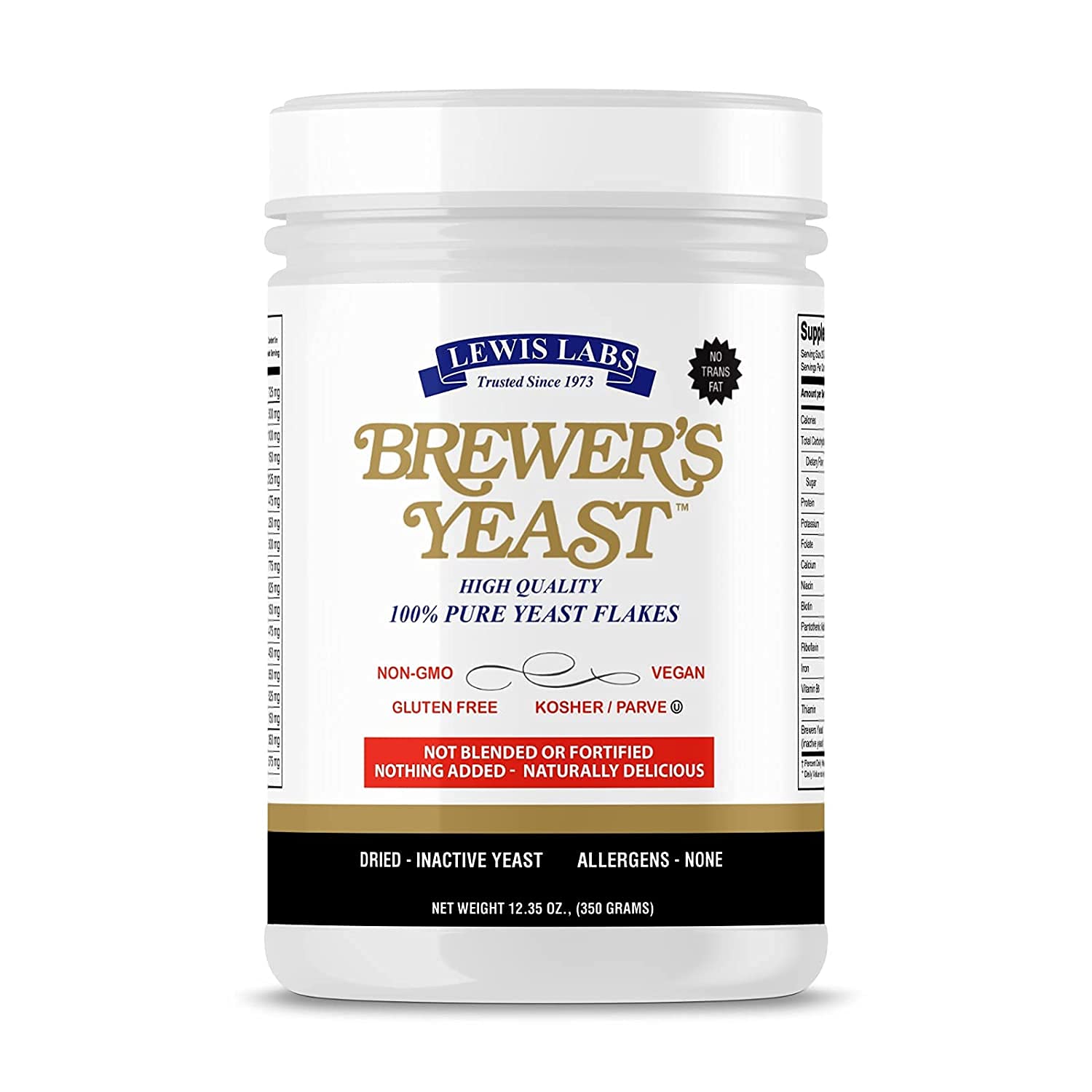 Lewis Labs Brewer's Yeast Flakes 350g front view