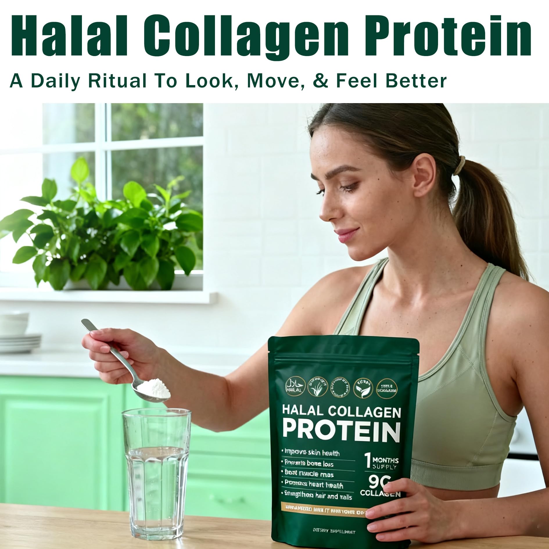 Lexenic Halal Collagen Protein Powder 300g packaging