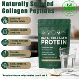 Lexenic Halal Collagen Protein Powder 300g scoop and powder