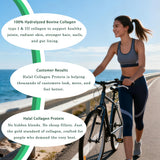 Lexenic Halal Collagen Protein Powder mixed in a smoothie