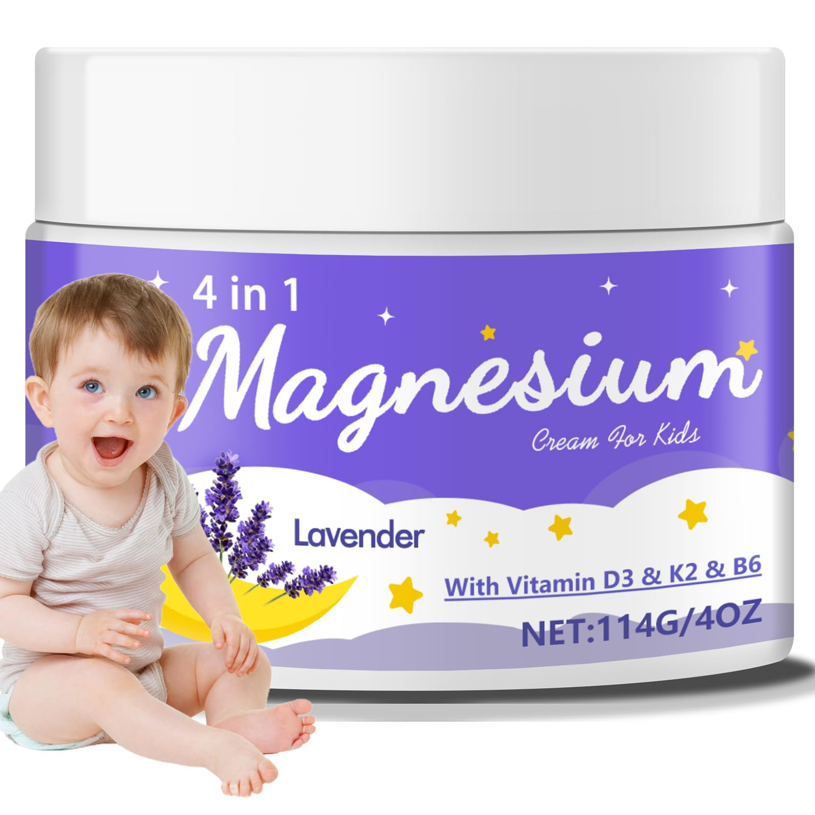 Leyoviz Calming Magnesium Cream for Kids 151g front view