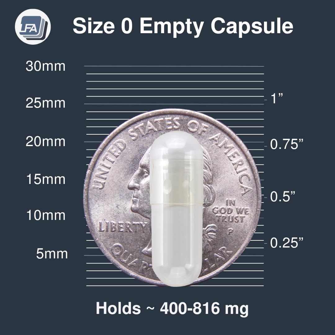 LFA Empty Gelatin Capsules #0 filled with dry powder