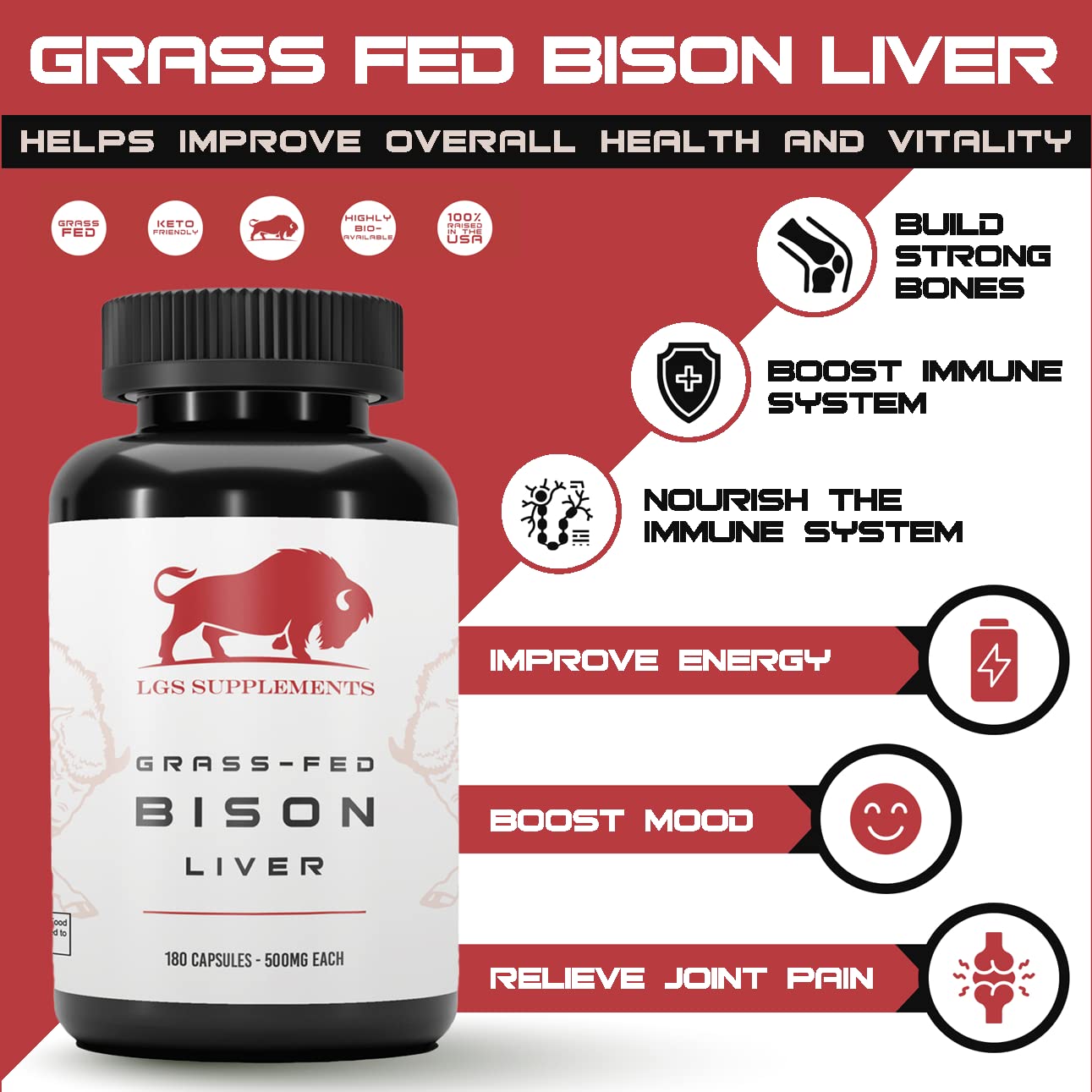 LGS Supplements Liver Extracts alongside other health supplements
