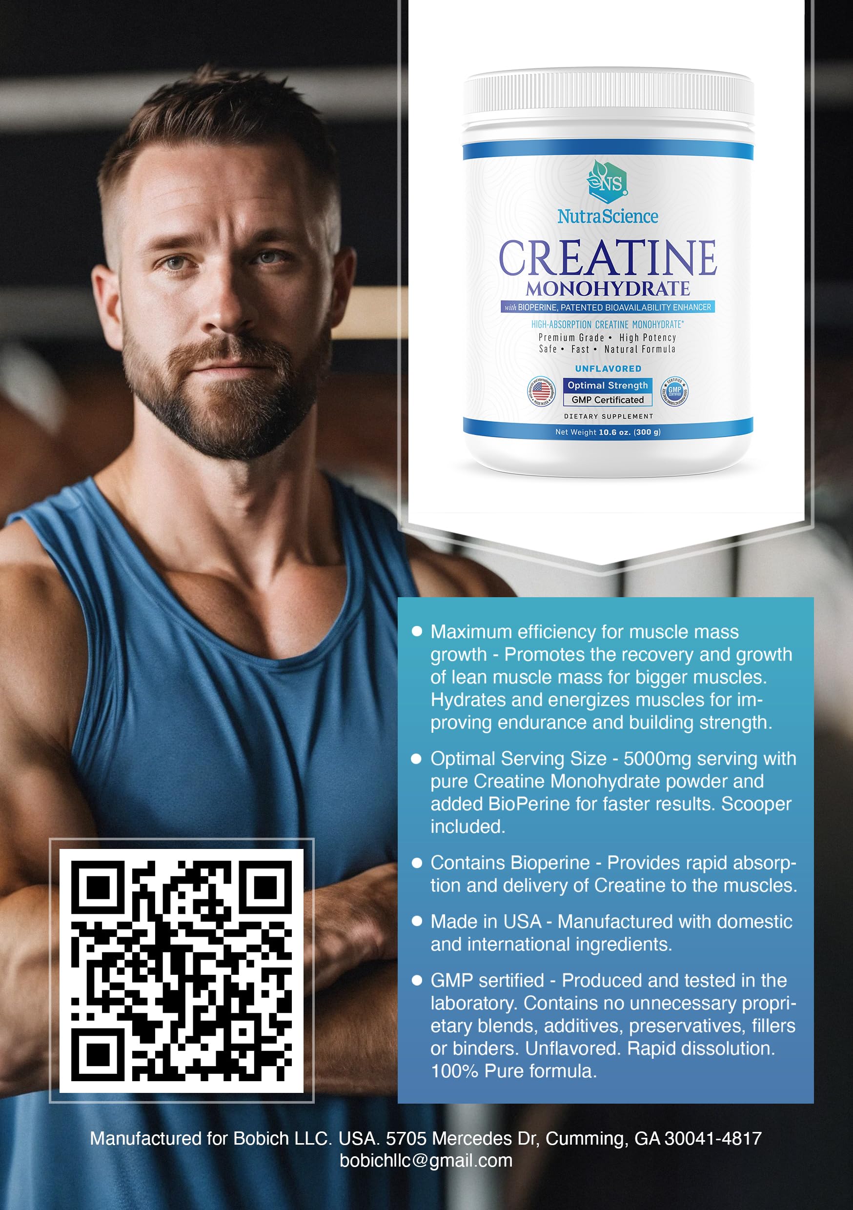 Liarminoo Creatine Monohydrate Powder nutritional information