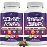 Liberty Lifestyle Advanced Resveratrol with Berberine Supplement front view