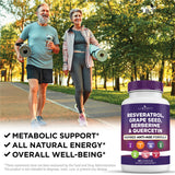 Liberty Lifestyle Advanced Resveratrol with Berberine Supplement ingredients list