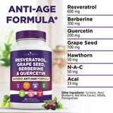 Liberty Lifestyle Advanced Resveratrol with Berberine Supplement side view