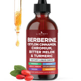 Liberty Lifestyle Berberine with Ceylon Cinnamon Drops bottle front view