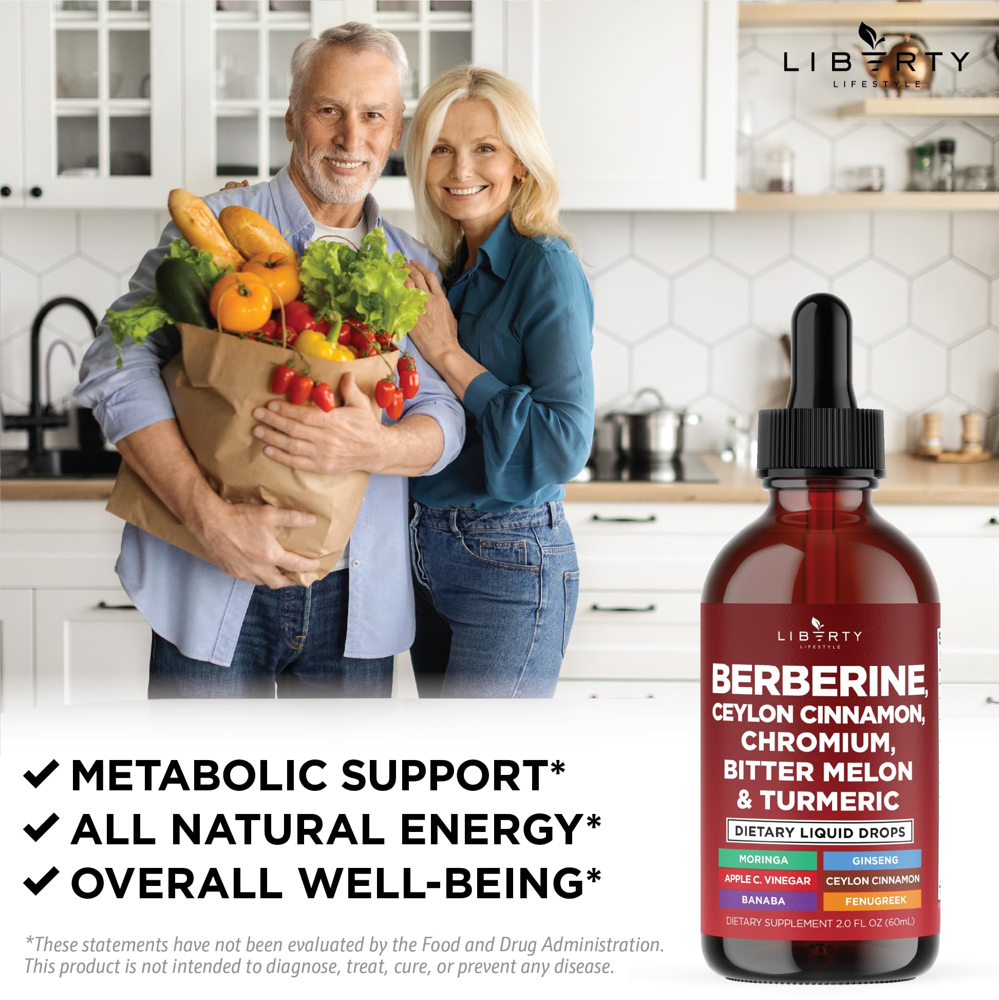 Liberty Lifestyle Berberine with Ceylon Cinnamon Drops ingredients list