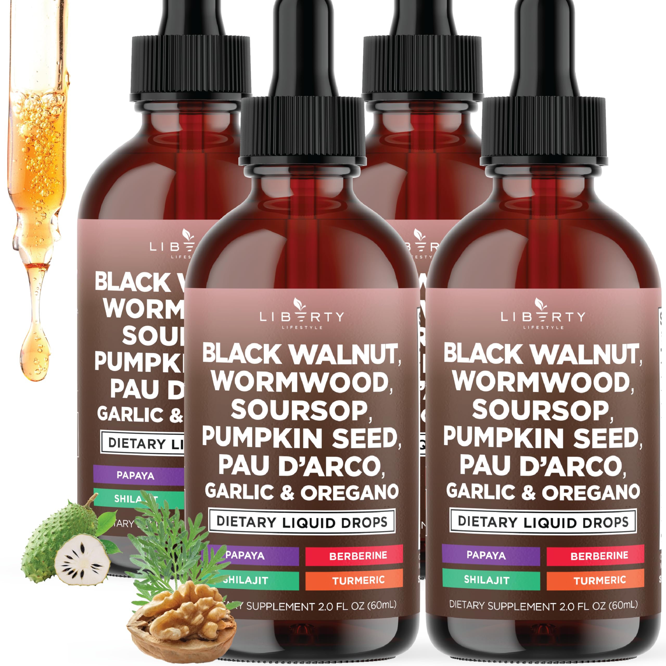 Liberty Lifestyle Black Walnut Wormwood Complex 60ml front view
