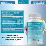 Liberty Lifestyle Echinacea Capsules 180 Count with a measuring spoon