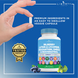 Liberty Lifestyle Flaxseed Capsules displayed with other supplements