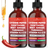 Liberty Lifestyle Hawthorn Berry Extract with Turmeric Curcumin Supplement front view