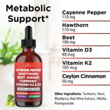 Liberty Lifestyle Hawthorn Berry Extract with Turmeric Curcumin Supplement ingredients close-up