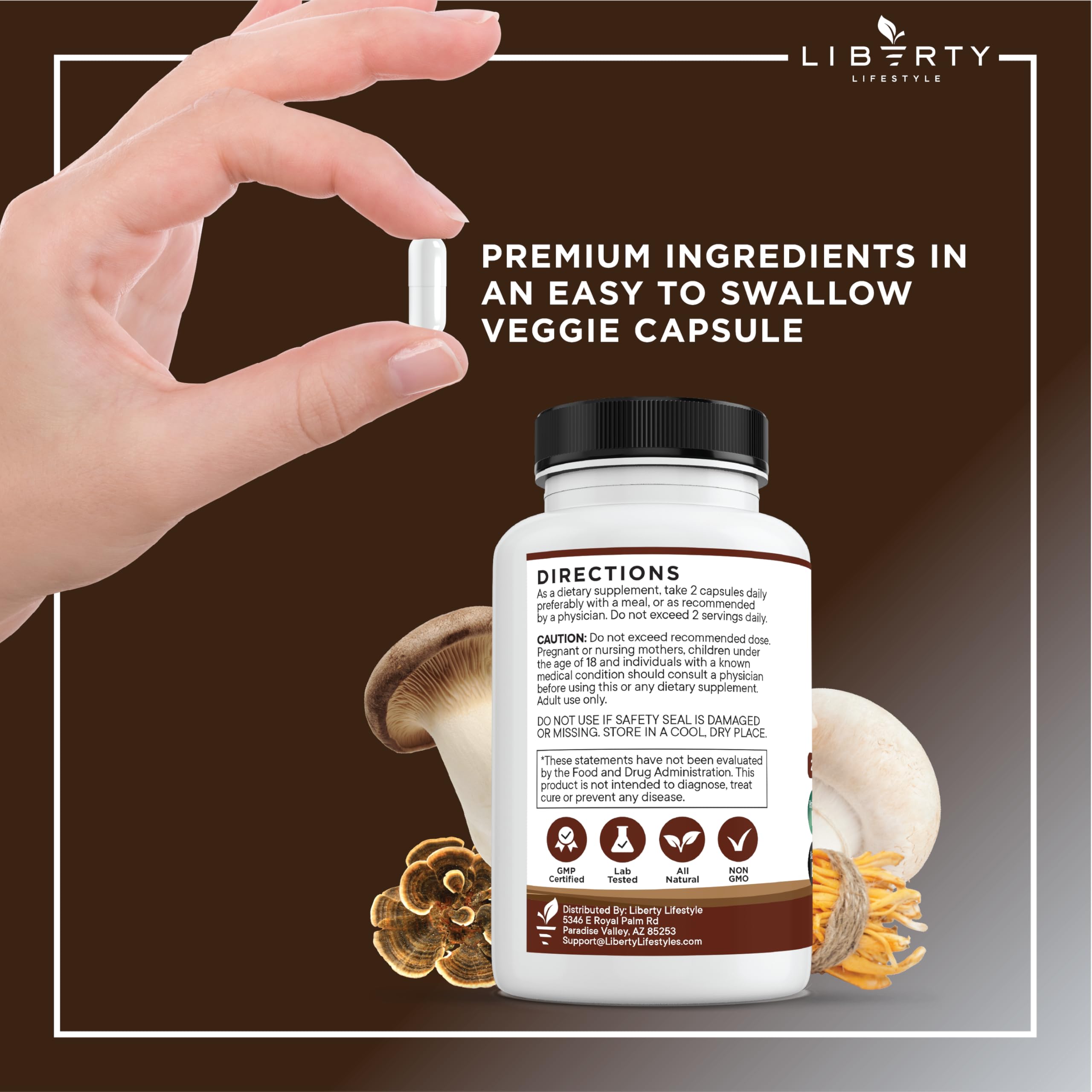 Liberty Lifestyle Marshmallow Root Supplement bottle with dosage instructions