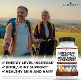 Liberty Lifestyle Marshmallow Root Supplement on a wooden table