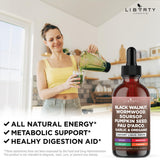 Liberty Lifestyle Neem Supplement in a lifestyle setting on a kitchen counter