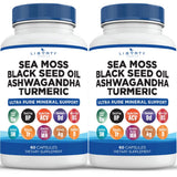 Liberty Lifestyle Sea Moss & Black Seed Oil Capsules front view