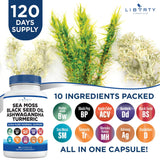 Liberty Lifestyle Sea Moss & Black Seed Oil Capsules lifestyle scene