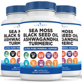 Liberty Lifestyle Sea Moss Capsules front view with 60 capsules
