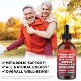 Liberty Lifestyle supplement bottle with dropper top