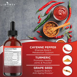 Liberty Lifestyle supplement on a wooden table with herbs