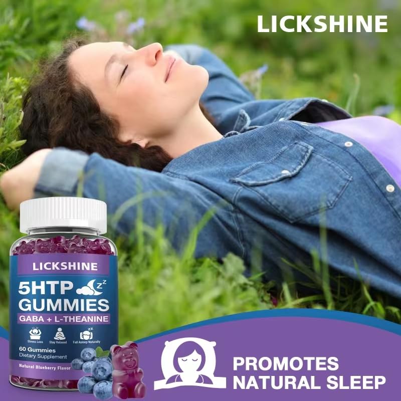 Lickshine 5-HTP Gummies 300mg showing serving size