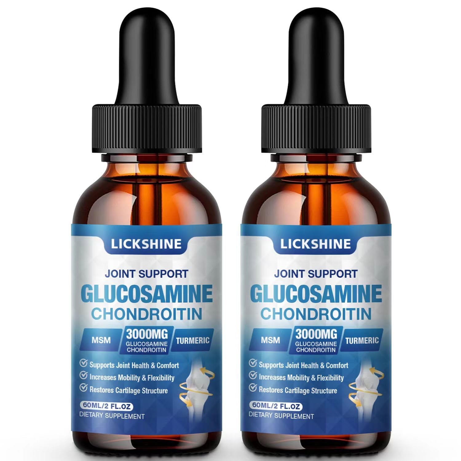 lickshine Glucosamine Chondroitin Liquid Drops 2000mg front view