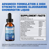 lickshine Glucosamine Chondroitin Liquid Drops back view with ingredient list