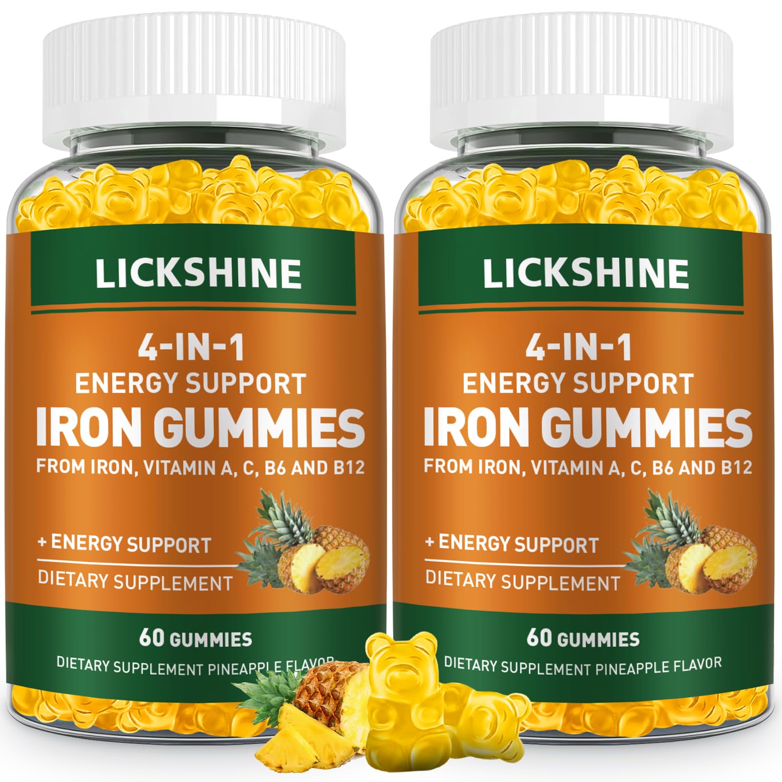 Lickshine Iron Gummies 100mg front view packaging