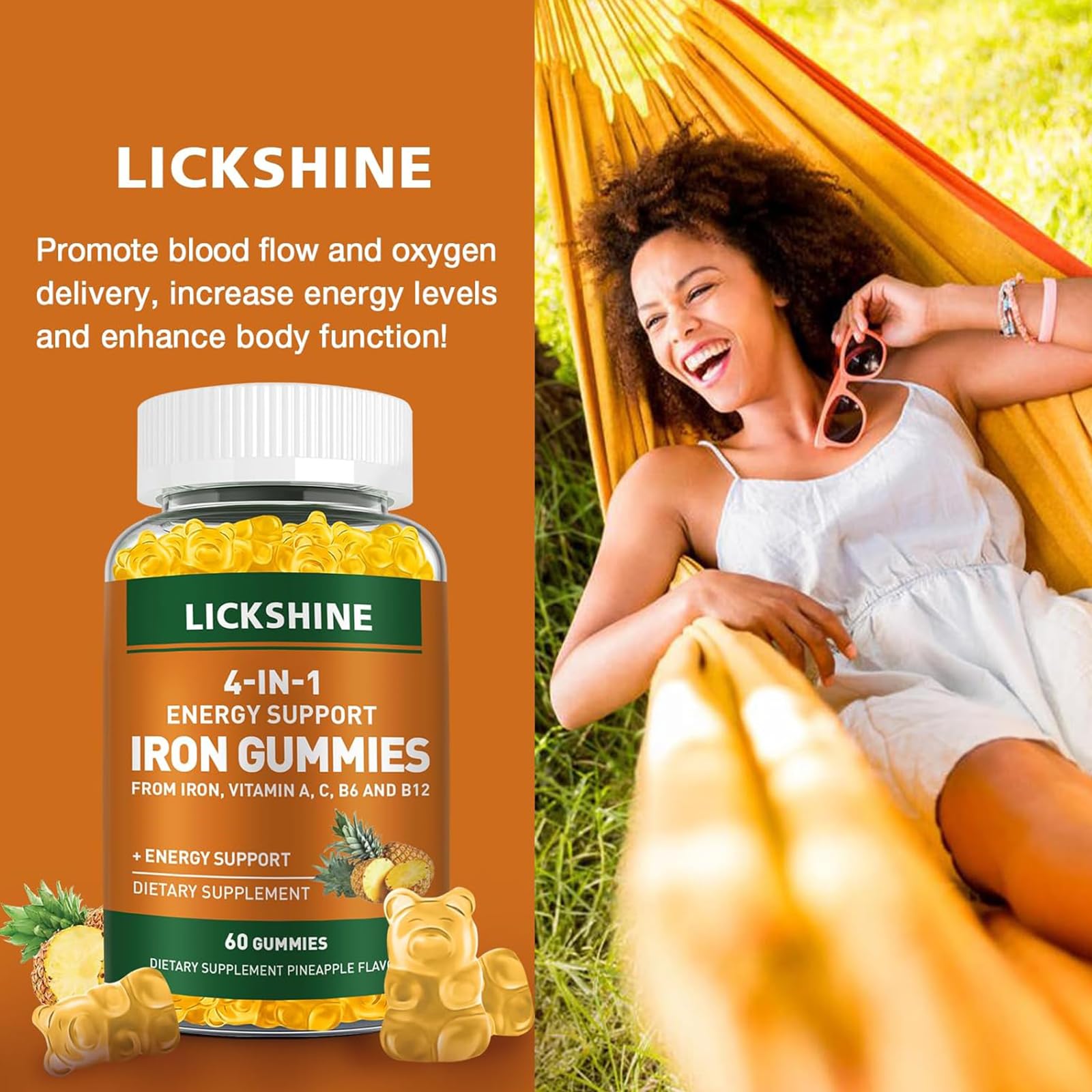 Lickshine Iron Gummies 100mg lifestyle scene with family