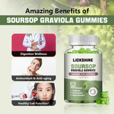 lickshine Soursop Graviola Gummies showing ingredients list