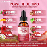 Lickshine TMG Liquid Drops 2000mg label close-up
