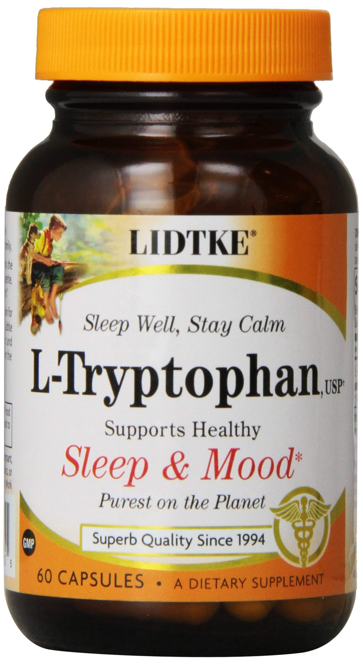 Lidtke L-Tryptophan Capsules 60 Count front view