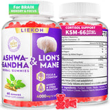 Liekoh Ashwagandha Gummies with Lion's Mane front view