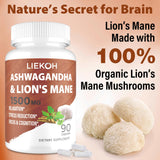 Liekoh Lions Mane and Ashwagandha Supplement Capsules nutritional information