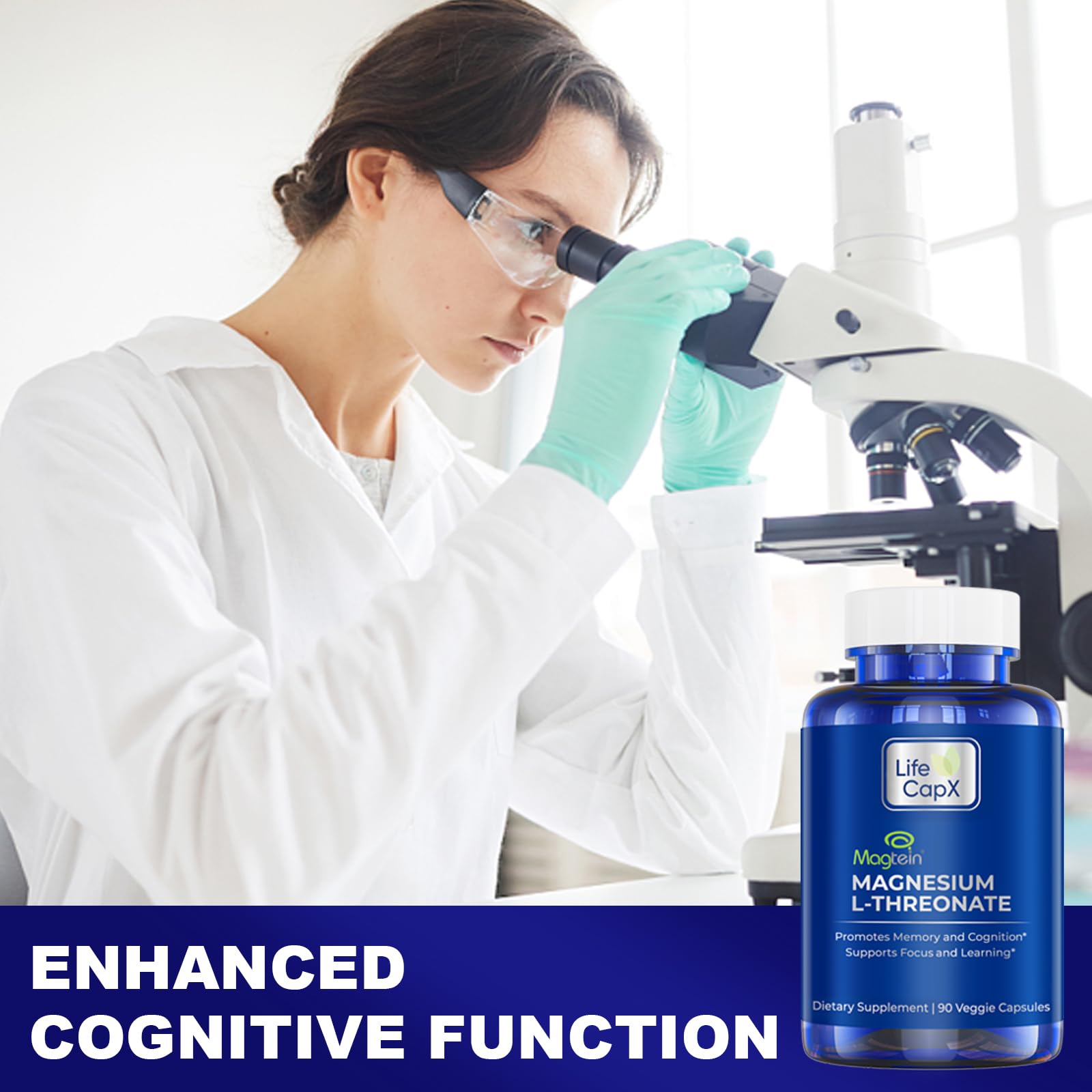 LIFE CAPX Magnesium Threonate Supplement capsule close-up