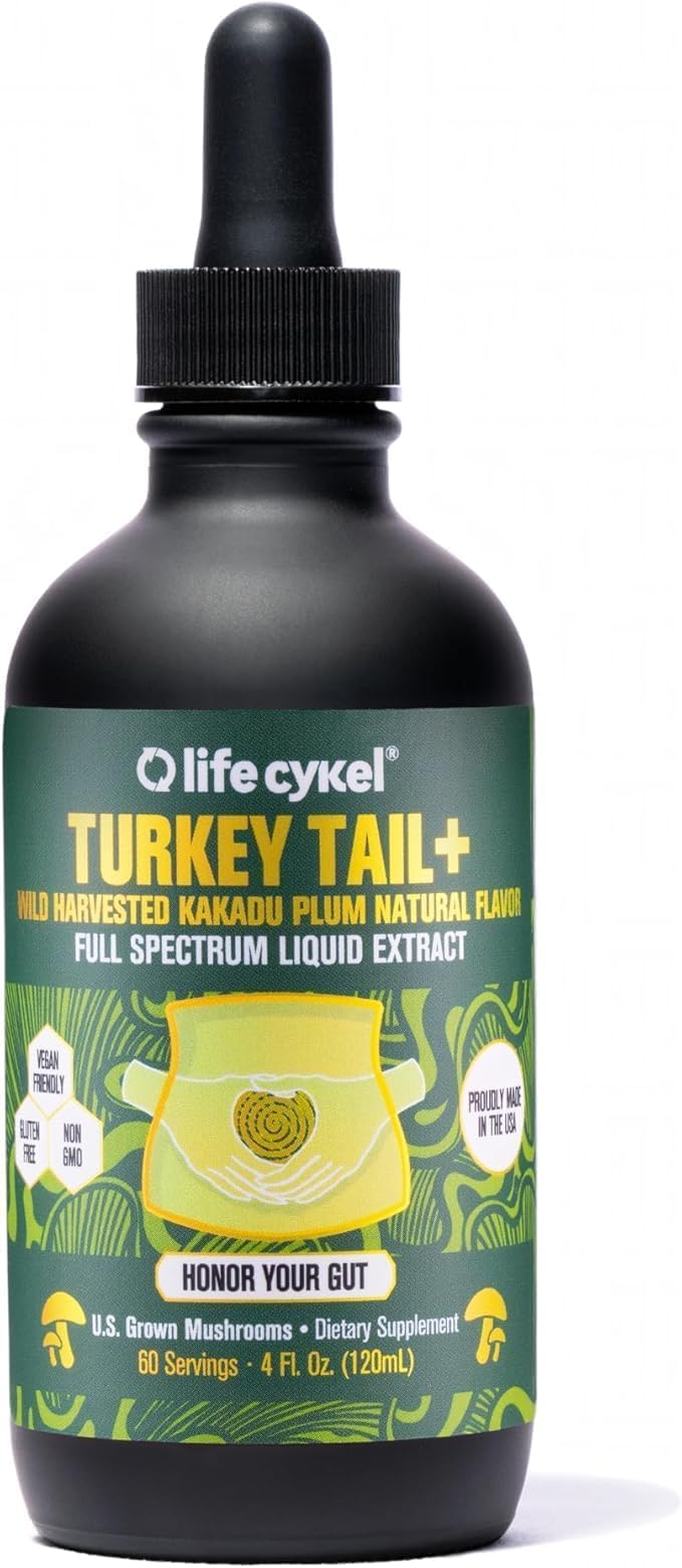 Life Cykel Turkey Tail Mushroom Liquid Extract 32g front view