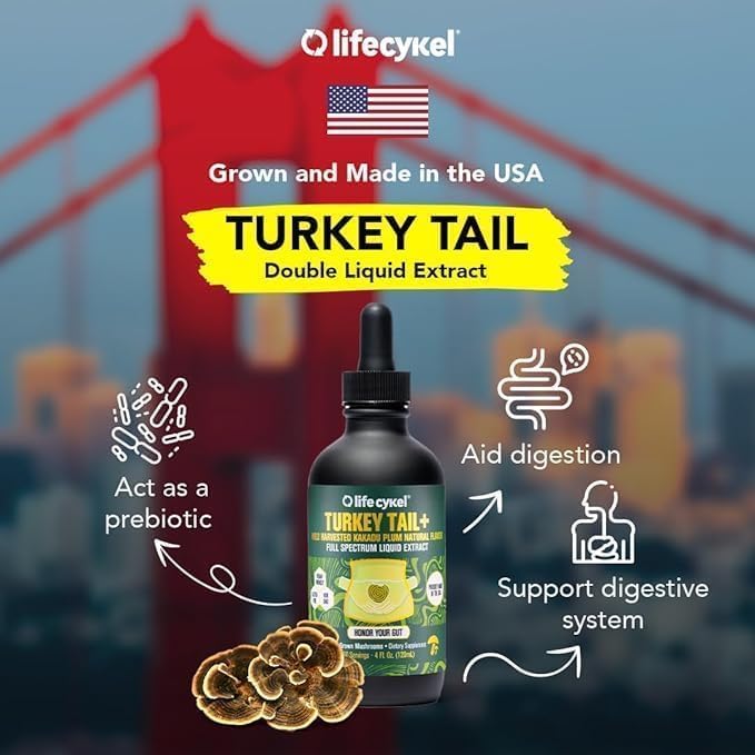 Life Cykel Turkey Tail Mushroom Liquid Extract 32g packaging