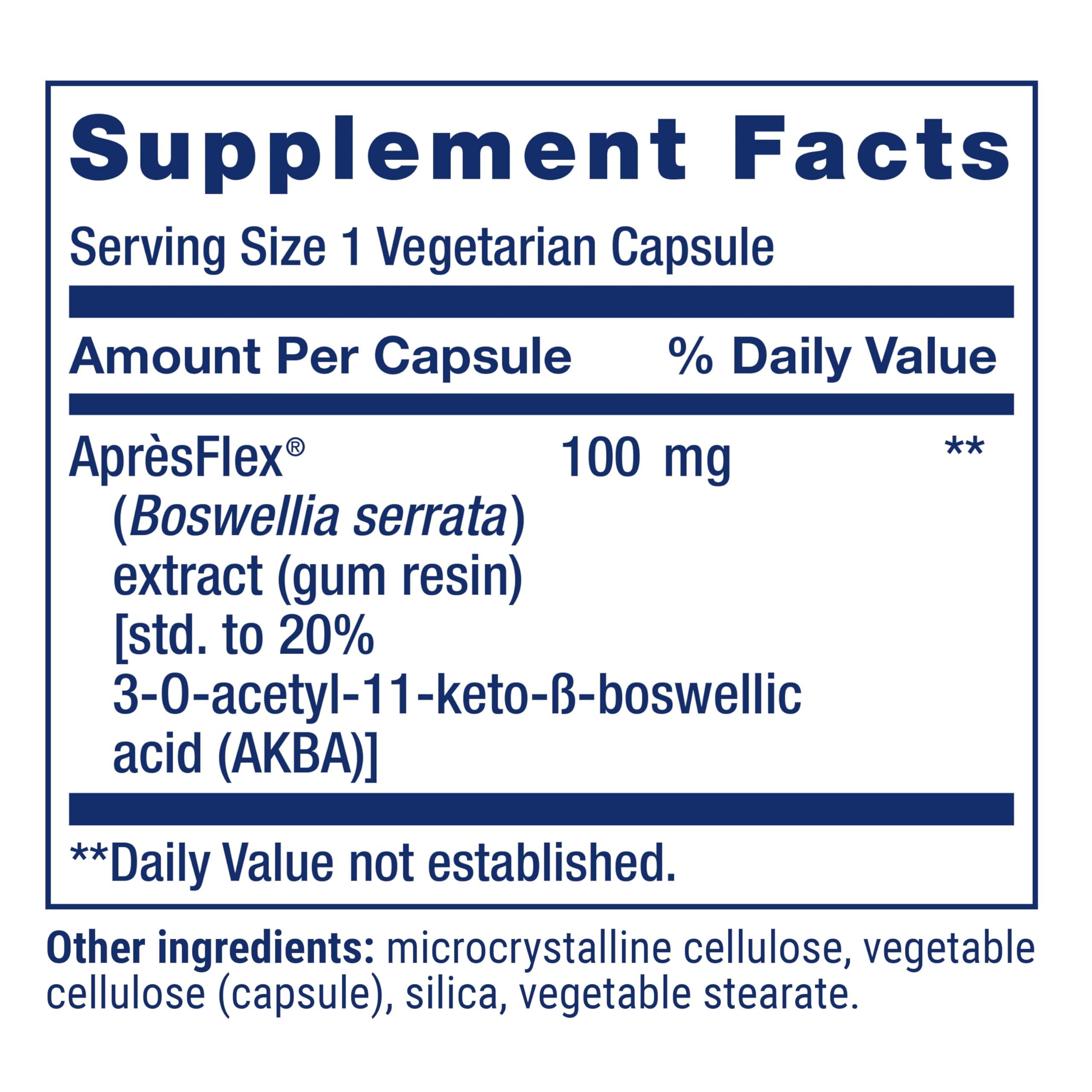 Life Extension 5-LOX Inhibitor capsules on a wooden table