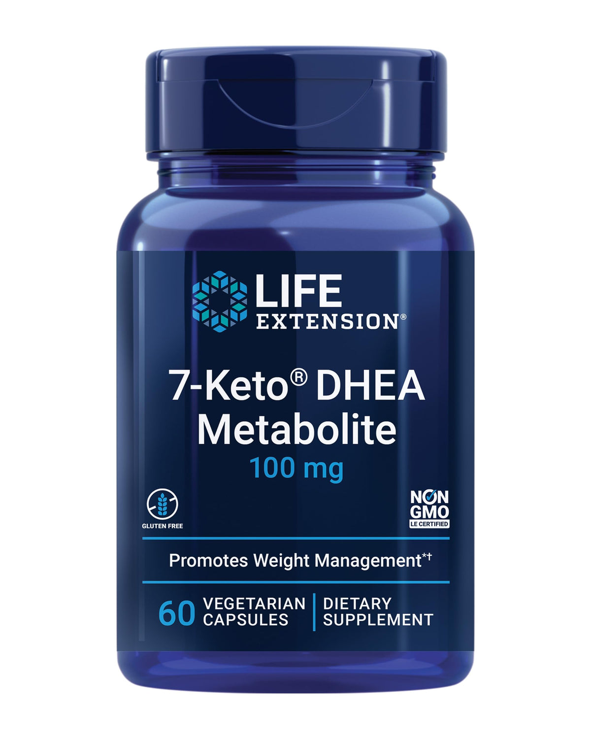 Life Extension 7-Keto DHEA a balanced routine 100mg front view of packaging