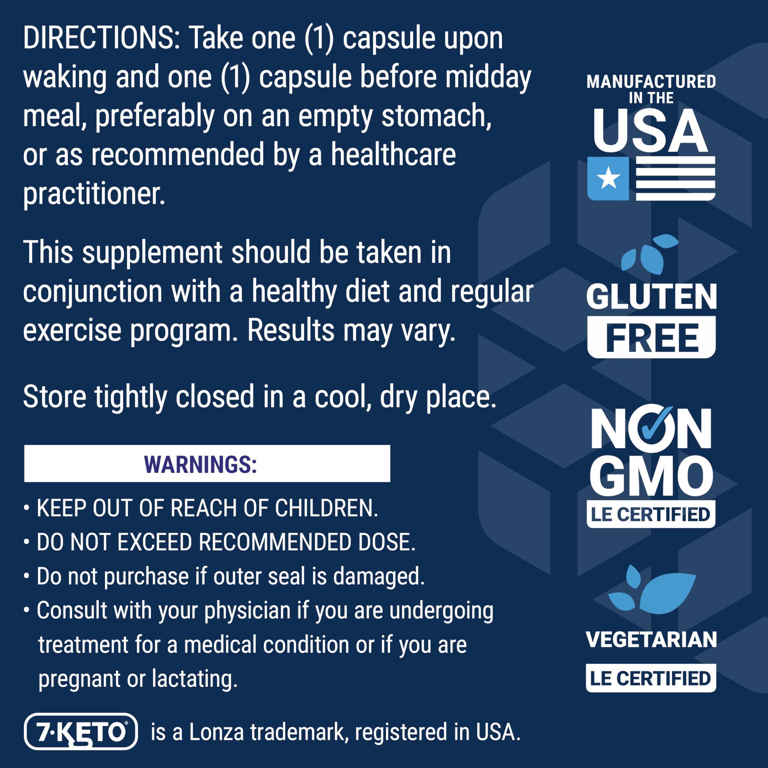 Life Extension 7-Keto DHEA a balanced routine 100mg ingredients list